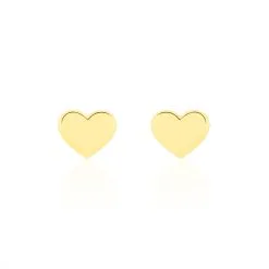 Histoire D'Or Boucles D'oreilles Puces Aricia Coeur Or Jaune