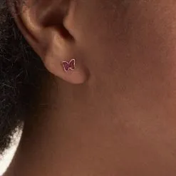 Histoire D'Or Boucles D'oreilles Puces Solena Papillon Or Jaune -Boucles d'oreilles pendantes Soldes Boutique B3OEJW0548 model0