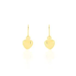 Histoire D'Or Boucles D'oreilles Pendantes France-marie Coeur Or Jaune