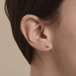 Histoire D'Or Boucles D'oreilles Puces Ours Or Or Jaune -Boucles d'oreilles pendantes Soldes Boutique B3OEJW0576 model0