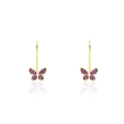 Histoire D'Or Boucles D'oreilles Pendantes Or Jaune Alyssia