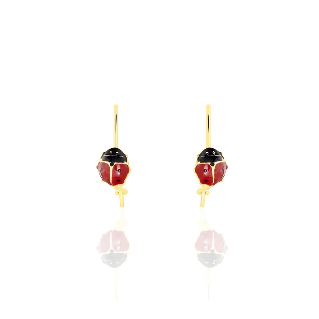 Histoire D'Or Boucles D'oreilles Pendantes Helidie Coccinelle Or Jaune 1 Histoire D'Or Boucles D'oreilles Pendantes Helidie Coccinelle Or Jaune