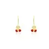 Histoire D'Or Boucles D'oreilles Pendantes Cherry Cerise Or Jaune