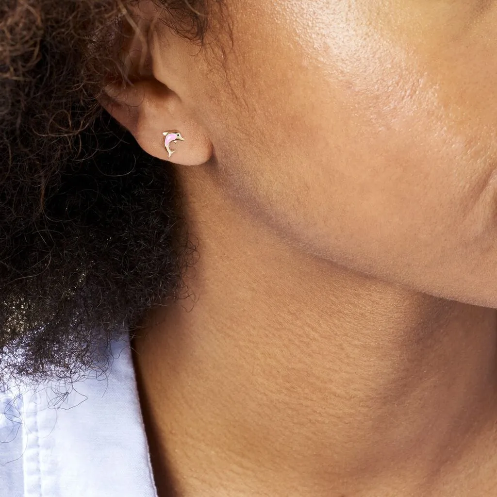 Histoire D'Or Boucles D'oreilles Puces Or Jaune Mael Smalto 4 Histoire D'Or Boucles D'oreilles Puces Or Jaune Mael Smalto – Image 4