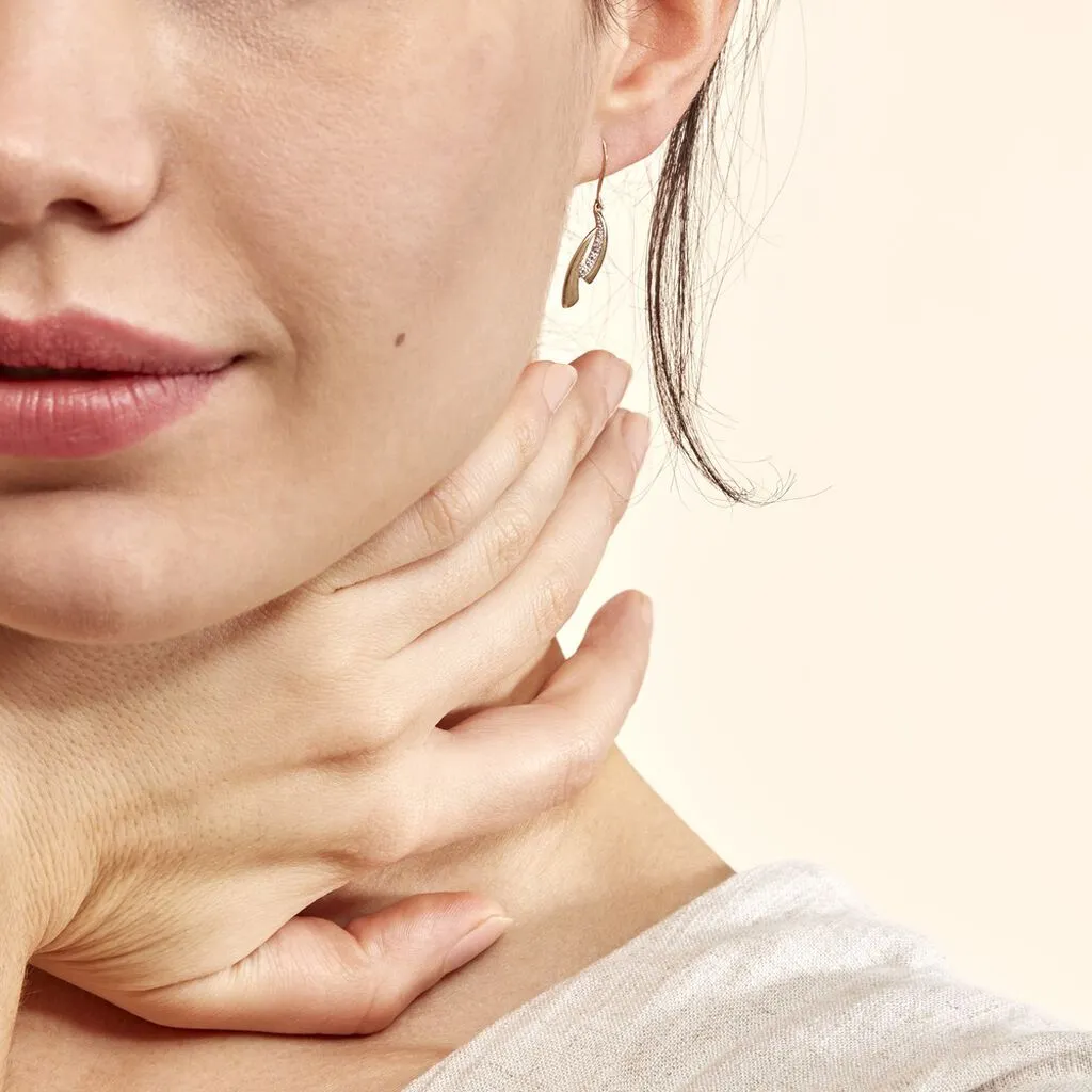 Histoire D'Or Boucles D'oreilles Pendantes Aube Or Bicolore Diamant 4 Histoire D'Or Boucles D'oreilles Pendantes Aube Or Bicolore Diamant – Image 4