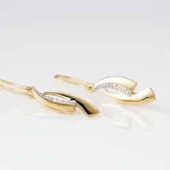 Histoire D'Or Boucles D'oreilles Pendantes Aube Or Bicolore Diamant 6 Histoire D'Or Boucles D'oreilles Pendantes Aube Or Bicolore Diamant -Boucles d'oreilles pendantes Soldes Boutique B3OF2DW132 view2