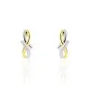 Histoire D'Or Boucles D'oreilles Puces Soukayna Or Bicolore Diamant