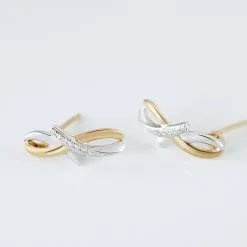 Histoire D'Or Boucles D'oreilles Puces Soukayna Or Bicolore Diamant 6 Histoire D'Or Boucles D'oreilles Puces Soukayna Or Bicolore Diamant -Boucles d'oreilles pendantes Soldes Boutique B3OF2DW175 view2