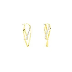 Histoire D'Or Créoles Merilyn Or Bicolore -Boucles d'oreilles pendantes Soldes Boutique B3OF2W0024 view2