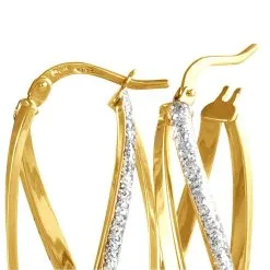 Histoire D'Or Créoles Merilyn Or Bicolore -Boucles d'oreilles pendantes Soldes Boutique B3OF2W0024 view3