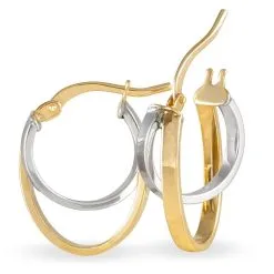 Histoire D'Or Créoles Aubrey Or Bicolore -Boucles d'oreilles pendantes Soldes Boutique B3OF2W0051 view3