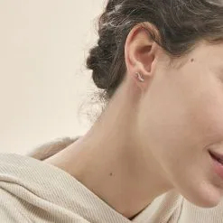 Histoire D'Or Boucles D'oreilles Puces Azzedine Salamandre Or Bicolore -Boucles d'oreilles pendantes Soldes Boutique B3OF2W0058 model1