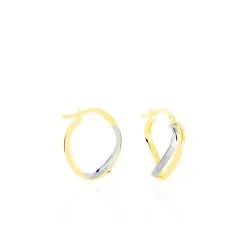 Histoire D'Or Créoles Hepsie Or Bicolore