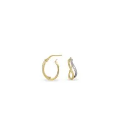 Histoire D'Or Créoles Hepsie Or Bicolore -Boucles d'oreilles pendantes Soldes Boutique B3OF2W0204 view2