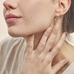 Histoire D'Or Créoles Holly Or Bicolore 7 Histoire D'Or Créoles Holly Or Bicolore -Boucles d'oreilles pendantes Soldes Boutique B3OF2W0206 model0