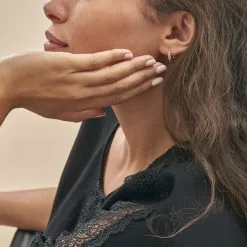 Histoire D'Or Créoles Maelia Or Bicolore 9 Histoire D'Or Créoles Maelia Or Bicolore -Boucles d'oreilles pendantes Soldes Boutique B3OF2W0252 model0