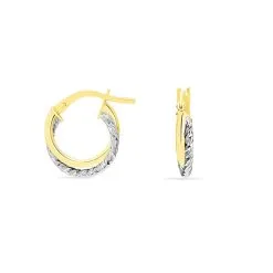 Histoire D'Or Créoles Maelia Or Bicolore 7 Histoire D'Or Créoles Maelia Or Bicolore -Boucles d'oreilles pendantes Soldes Boutique B3OF2W0252 view2