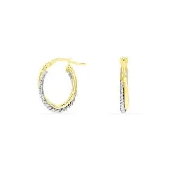 Histoire D'Or Créoles Maelia Or Bicolore -Boucles d'oreilles pendantes Soldes Boutique B3OF2W0254 view2