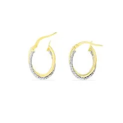 Histoire D'Or Créoles Maelia Or Bicolore -Boucles d'oreilles pendantes Soldes Boutique B3OF2W0254 view3