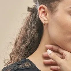 Histoire D'Or Créoles Tita Or Bicolore -Boucles d'oreilles pendantes Soldes Boutique B3OF2W0256 model0