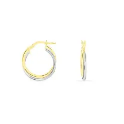 Histoire D'Or Créoles Tita Or Bicolore -Boucles d'oreilles pendantes Soldes Boutique B3OF2W0257 view2