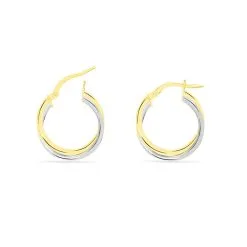 Histoire D'Or Créoles Tita Or Bicolore -Boucles d'oreilles pendantes Soldes Boutique B3OF2W0257 view3