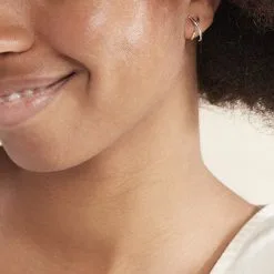 Histoire D'Or Créoles Bleona Or Bicolore 7 Histoire D'Or Créoles Bleona Or Bicolore -Boucles d'oreilles pendantes Soldes Boutique B3OF2W0321 model0