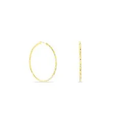 Histoire D'Or Créoles Cassi Diamantees Fil Rond Or Bicolore -Boucles d'oreilles pendantes Soldes Boutique B3OF2W0355 view2