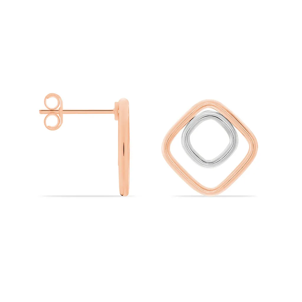 Histoire D'Or Boucles D'oreilles Pendantes Artahe Carree Or Bicolore 2 Histoire D'Or Boucles D'oreilles Pendantes Artahe Carree Or Bicolore – Image 2