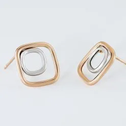 Histoire D'Or Boucles D'oreilles Pendantes Artahe Carree Or Bicolore 6 Histoire D'Or Boucles D'oreilles Pendantes Artahe Carree Or Bicolore -Boucles d'oreilles pendantes Soldes Boutique B3OF2W0362 view2