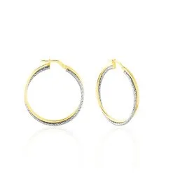 Histoire D'Or Créoles Maelia Or Bicolore