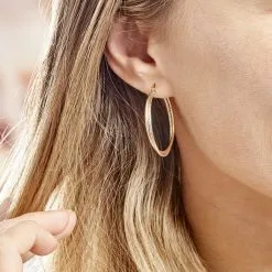 Histoire D'Or Créoles Maelia Or Bicolore -Boucles d'oreilles pendantes Soldes Boutique B3OF2W0369 model0