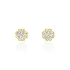 Histoire D'Or Boucles D'oreilles Puces Or Jaune Gontranie