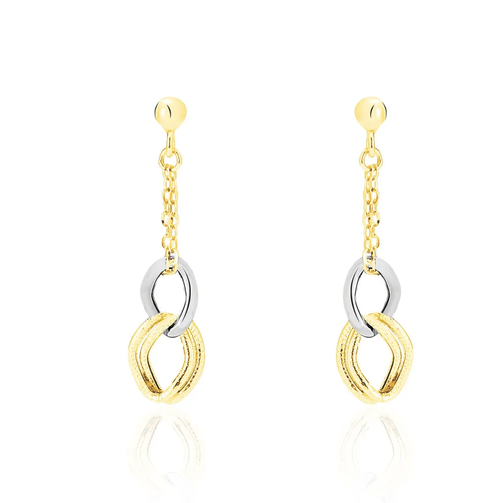 Histoire D'Or Boucles D'oreilles Pendantes Louisa Or Bicolore 1 Histoire D'Or Boucles D'oreilles Pendantes Louisa Or Bicolore