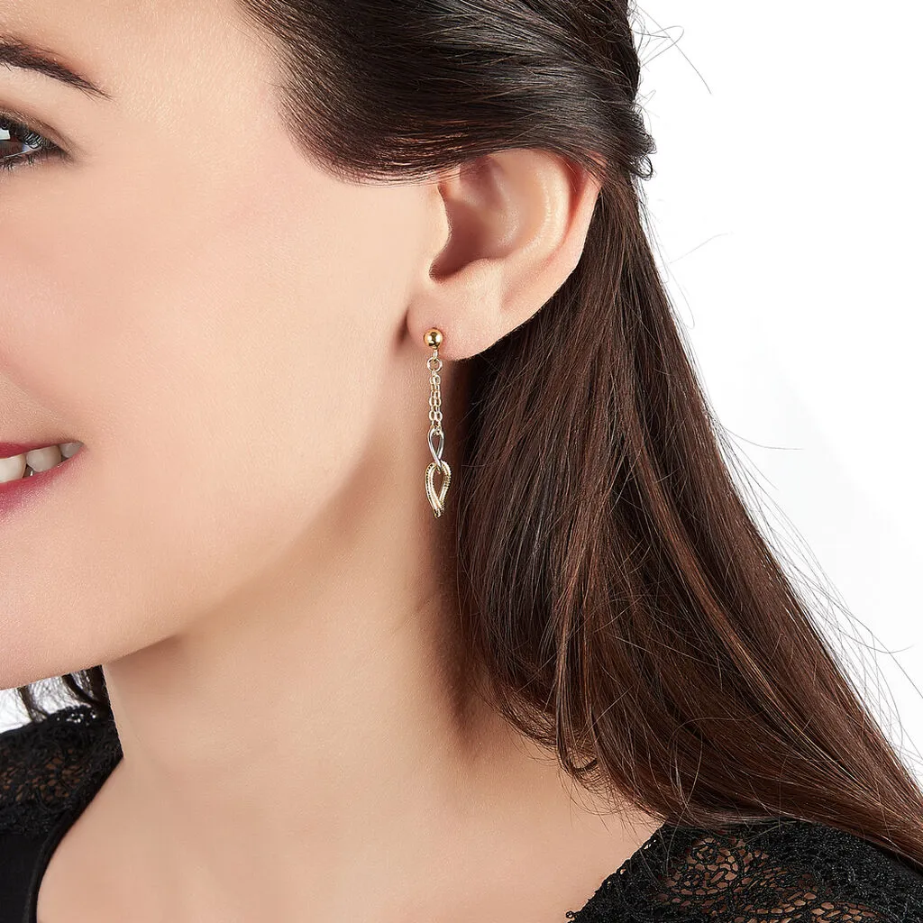 Histoire D'Or Boucles D'oreilles Pendantes Louisa Or Bicolore 3 Histoire D'Or Boucles D'oreilles Pendantes Louisa Or Bicolore – Image 3