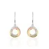 Histoire D'Or Boucles D'oreilles Pendantes Daphnee Or Tricolore Diamant