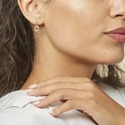 Histoire D'Or Boucles D'oreilles Pendantes Daphnee Or Tricolore Diamant -Boucles d'oreilles pendantes Soldes Boutique B3OF3DW127 model0