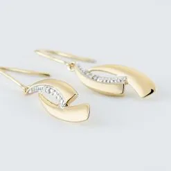 Histoire D'Or Boucles D'oreilles Pendantes Ainhoa Or Tricolore Diamant -Boucles d'oreilles pendantes Soldes Boutique B3OF3DW132 view2