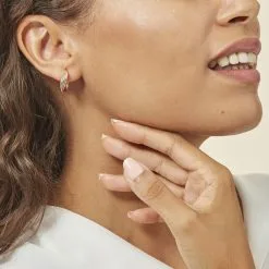 Histoire D'Or Créoles Tanya Or Tricolore -Boucles d'oreilles pendantes Soldes Boutique B3OF3W0217 model0