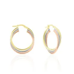 Histoire D'Or Créoles Tanya Or Tricolore