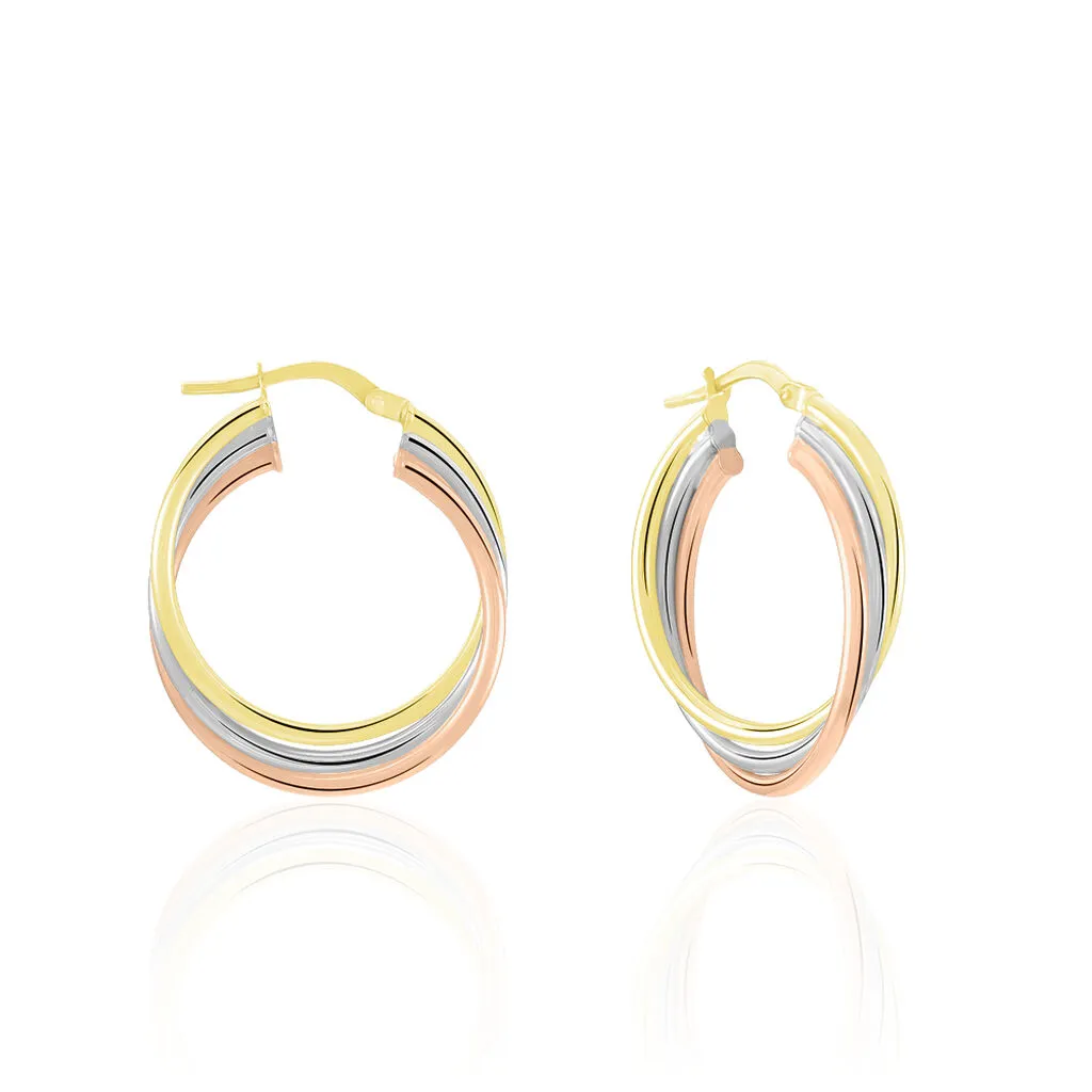 Histoire D'Or Créoles Tanya Or Tricolore 1 Histoire D'Or Créoles Tanya Or Tricolore