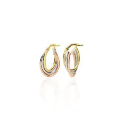 Histoire D'Or Créoles Tanya Or Tricolore -Boucles d'oreilles pendantes Soldes Boutique B3OF3W0220 view1