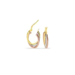 Histoire D'Or Créoles Tanya Or Tricolore -Boucles d'oreilles pendantes Soldes Boutique B3OF3W0220 view2