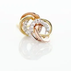 Histoire D'Or Boucles D'oreilles Puces Amaiur Or Tricolore Oxydes De Zirconium 7 Histoire D'Or Boucles D'oreilles Puces Amaiur Or Tricolore Oxydes De Zirconium -Boucles d'oreilles pendantes Soldes Boutique B3OF3ZW005 view2