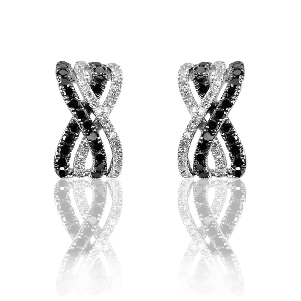 Histoire D'Or Boucles D'oreilles Puces Julianne Or Blanc Diamant 1 Histoire D'Or Boucles D'oreilles Puces Julianne Or Blanc Diamant