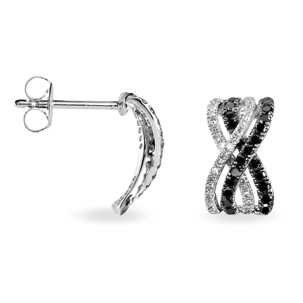 Histoire D'Or Boucles D'oreilles Puces Julianne Or Blanc Diamant 2 Histoire D'Or Boucles D'oreilles Puces Julianne Or Blanc Diamant – Image 2