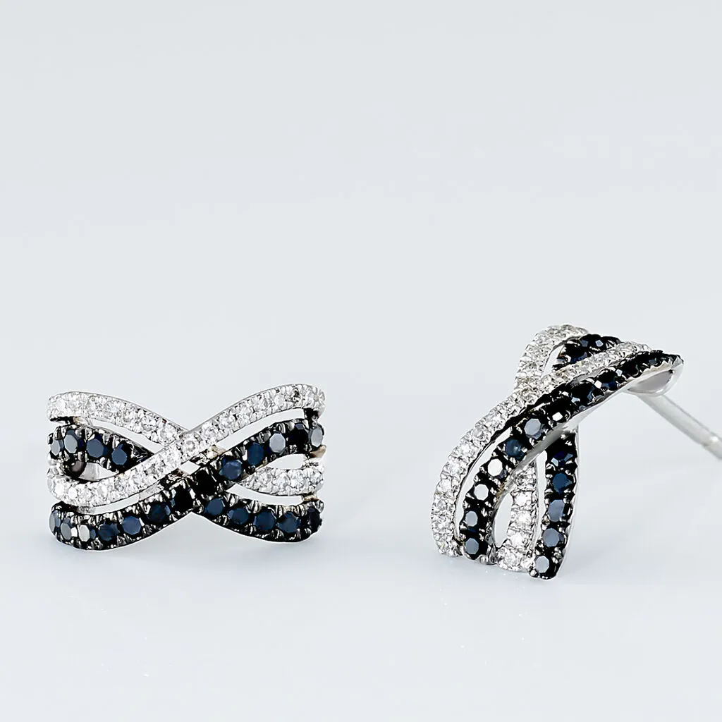 Histoire D'Or Boucles D'oreilles Puces Julianne Or Blanc Diamant 3 Histoire D'Or Boucles D'oreilles Puces Julianne Or Blanc Diamant – Image 3