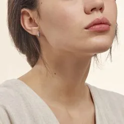 Histoire D'Or Boucles D'oreilles Puces Sculptural Or Blanc Diamant 7 Histoire D'Or Boucles D'oreilles Puces Sculptural Or Blanc Diamant -Boucles d'oreilles pendantes Soldes Boutique B3OFBDD210 model0