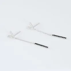 Histoire D'Or Boucles D'oreilles Pendantes Rachel Or Blanc Diamant -Boucles d'oreilles pendantes Soldes Boutique B3OFBDD286 view2