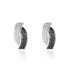 Histoire D'Or Boucles D'oreilles Puces Oia Or Blanc Diamant